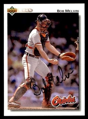 1992 Upper Deck Baseball #692 Bob Melvin Signed Autograph (no COA) - Image 1 of 2
