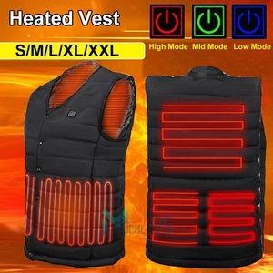 Heated Vest Women Winter Electric Warming Heated Jacket (Power Bank Not Include) - Picture 1 of 23