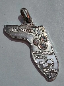 Dije Walt Disney World Florida plata esterlina .925 con piedras Mickey Mouse - Imagen 1 de 7