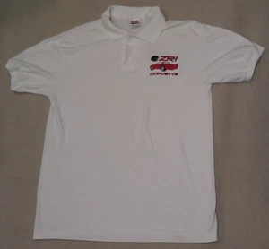 Camiseta Polo Chevy Corvette ZR-1 Anvil Para Hombre Talla Grande L Blanca RARA DE COLECCIÓN EE. UU. - Imagen 1 de 12