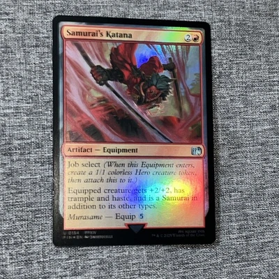 FOIL U 0154 Samurai's Katana Artifact Uncommon Final Fantasy Card MTG FIN FFXIV - Image 1 of 2