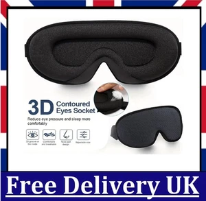 Sleeping 3D Eye Mask Blocking Light Breathable Soft Padded Mask Cover Eyepatch + - Picture 1 of 10