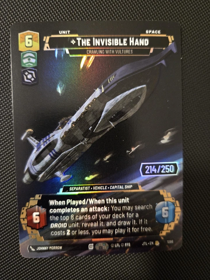 Star Wars Unlimited the Invisible Hand Serialized Prestige Edition #214 - Image 1 of 1