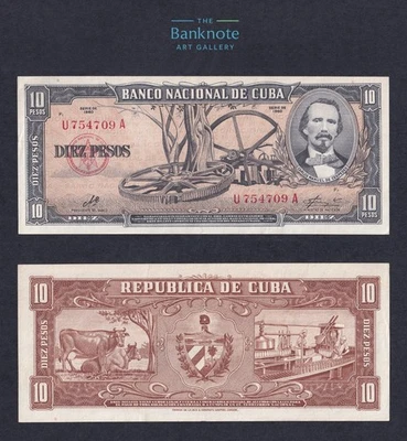 Thomas De La Rue & Company, London 10 Pesos Banknote from 1960 ⭐️ UNC - BAG082 - Image 1 of 4