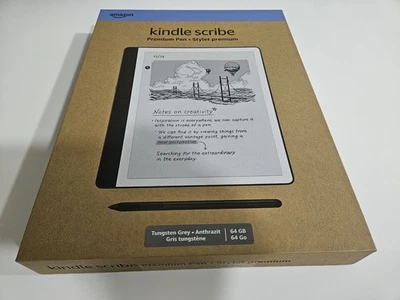 Amazon Kindle Scribe LATEST 64GB With Premium Pen – Tungsten Grey NEW RRP £429 - Image 1 of 4