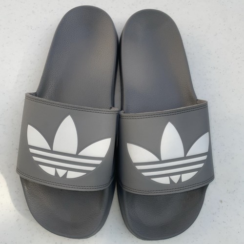 Adidas Adilette Lite Slides Uomo Grigio Tre Nuvole Bianco Tg 11
