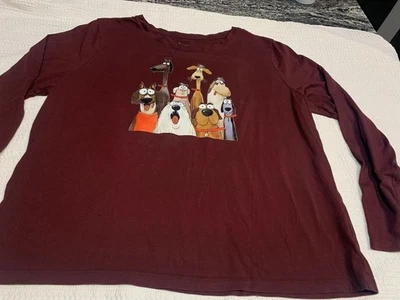 ¡Amantes de los perros! Camiseta Mujer Borgoña Talla XXL Manga Larga Un Nuevo Día Nueva Foto 1 de 4