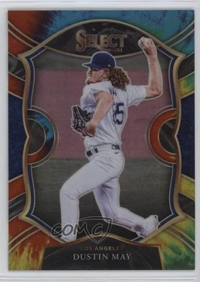 2021 Panini Select Concourse Tie-Dye Prizm /20 Dustin May #25 - Image 1 of 2