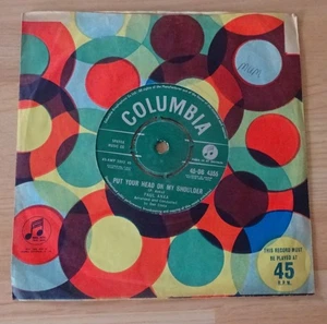 PAUL ANKA--PUT YOUR HEAD ON MY SHOULDER-- 7"-VINYL 45 -UK COLUMBIA-1959-V/G+ - Picture 1 of 1