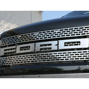 Kit de letras de rejilla delantera ACC para Ford F-150 SVT Raptor 2010-14 - inoxidable/cepillado - Imagen 1 de 5