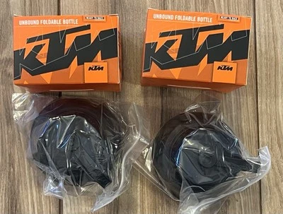 Lote de 2 garrafas de água dobráveis KTM sem encadernação laranja 3PW210020100 novas em folha - Imagem 1 de 4