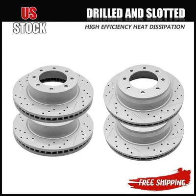 Juego de rotores de freno de disco delanteros y traseros para Nissan NV1500 NV2500 NV3500 2012-2021 Foto 1 de 4