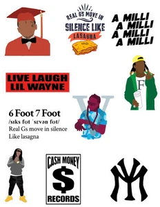 Lil Wayne Stickers Pack - Picture 1 of 1