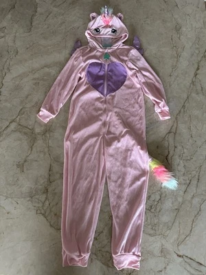 H & M Pink Unicorn One Piece Costume With Wings Size 6-8Y - Image 1 of 4