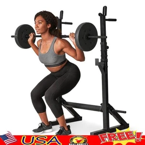 Verstellbarer Kniebeugenständer Schwerlast Stahl Dip Station Fitness Training Home Gym USA - Bild 1 von 6