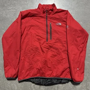 North Face Summit Series Puff Jacket Mens XL Red  1/4 Zip Primaloft Pullover - Picture 1 of 7