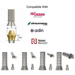 Cilindro temporal multi-unidad pilar cónico se adapta a Hiossen/Nobel/Adin/Straumann - Imagen 1 de 41