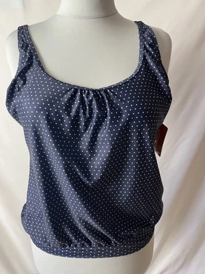 Tankini Oberteil blau mit Punkten von OCTOPUS Beachwear Gr. 40  NEUWARE - Bild 1 von 4