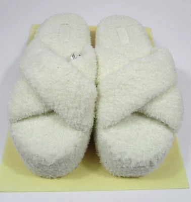 -NWT Victoria's Secret "PINK" Slide On Fluffy Platform House Shoes Size L 9-10 - Image 1 of 4