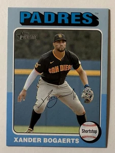 Mini borde azul Topps Heritage Xander Bogaerts 1975 2024 17/25 #467 - Imagen 1 de 2