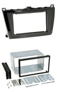 CHP 4504152 + 4503813 Auto Radio Blende 2-DIN Lack schwarz für Mazda 6 GH - Picture 1 of 6