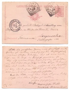 130640 - Ganzsache - Postkarte - Novara 10.6.1895 nach Langensalza - Bild 1 von 1