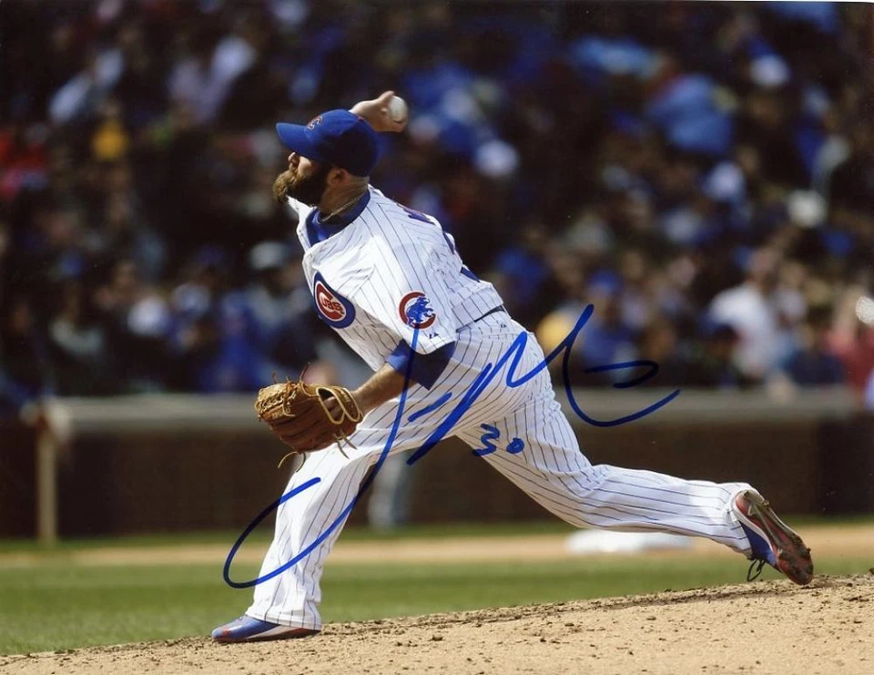 杰森·莫特 芝加哥 CUBS PITCHING 签名 8 X 10 照片 带真品证明 — 第 1/1 张图片