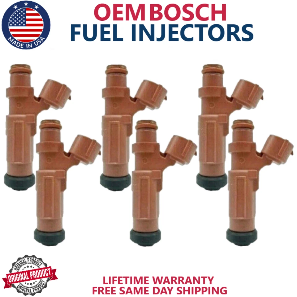 X6 Inyectores de combustible OEM BOSCH para Mitsubishi Endeavor 2004-2011 3,8 L V6 #HDB-305E Foto 1 de 2