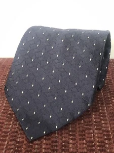 Ermenegildo Zegna 100% Silk Neck Tie Navy Blue Silver Diamonds 3 3/8” - Picture 1 of 6