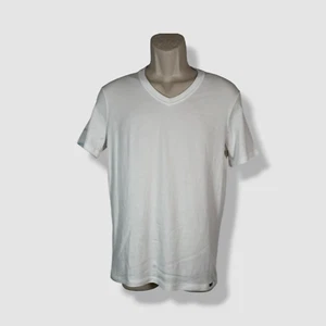 Tom Ford Men's White Stretch V-Neck Short-Sleeve Pullover T-Shirt Tee Size M - Picture 1 of 5
