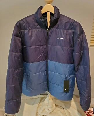 Oakley Puffer Block Color Utility Jacket - Blue - Size Large - New w/ Tags - Photo 1/2