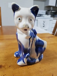 Vintage Flow blau 7" Katze Pflanzgefäß #95 - Bild 1 von 7