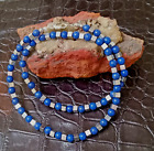 20" MENS LAPIS NECKLACE.  Bold & Masculine Design.  Sterling Silver Lobster Claw