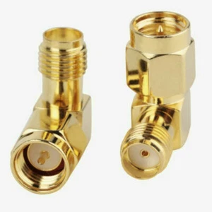 SMA Macho A Hembra Enchufe 90° Ángulo Recto RF Coax Adaptador Jack Conector x1 - Imagen 1 de 3