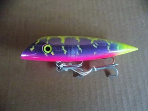 Luhr Jensen J-PLUG 4.75" RARE COLOR Chromed Chart/Purple/Pinkish W/Harness 8/25 - Photo 1/4