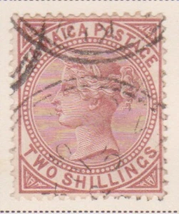 (F198-28) 18987 Jamaica 2/- red brown QVIC stamp (AC) - Picture 1 of 1