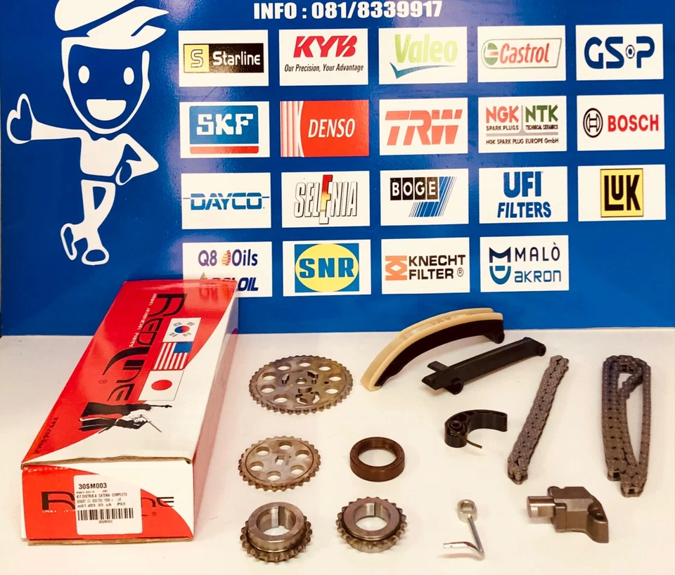 KIT DISTRIBUZIONE COMPLETO CATENA CORONE PARAOLIO SMART 450 0.6 0.7 BENZINA - Immagine 1 di 1