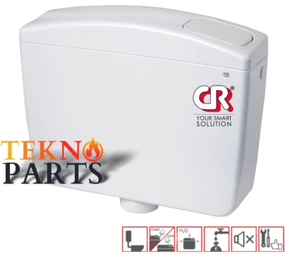 Cassetta scarico wc esterna a zaino per bagno water monotasto 8 litri start stop - Immagine 1 di 3