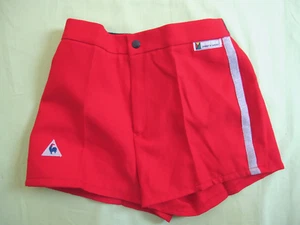 Short Le Coq Sportif Rouge Tennis ATP Collection YANNICK NOAH 80'S Vintage - 75 - Picture 1 of 5