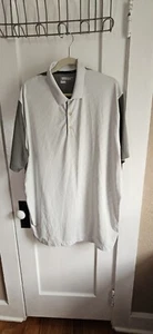 Nike Golf Poloshirt Herren 2XL Dri Fit Stripe Tour Performance grau Ärmel - Bild 1 von 10