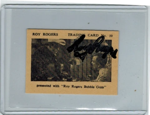 1955 TIMES CONFECTIONERY ROY ROGERS TRADING CARD #10 SIGNED IN PERSON AUTO Cover