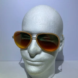Italia Independent Aviator Sunglasses Orange and Silver 000B 055 57/14/130 I Mod - Picture 1 of 8