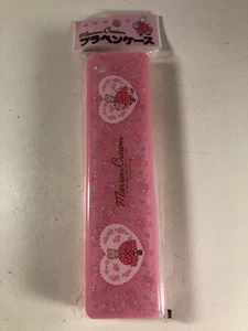 Sanrio 1997 Marron Cream Pencil Box Plastic Pen Case Pink Rare Japan Import NEW - Picture 1 of 5