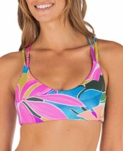 Hurley Large Bikini Top Juniors Max Isla Strappy Pull Violet New Swimwear - Picture 1 of 5