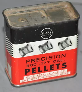 Tin Of Sears .177Precision Pellets Almost 500 shots - Picture 1 of 4