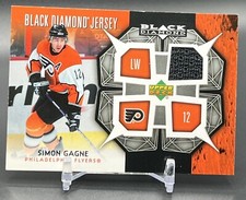 2007-08 Upper Deck Black Diamond Jerseys Simon Gagne #BDJ-SG Philadelphia Flyers