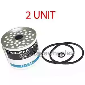 2 Delphi 7111-296 Diesel Fuel Oil Filter + Washer & O Ring FIt For Tractor Cars - Picture 1 of 4