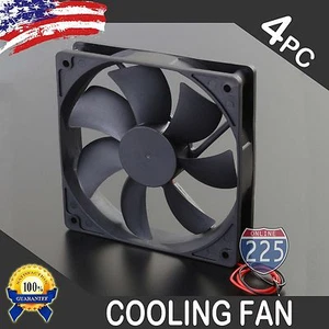 4PCS 6" Square Cooling Fan with 1" Depth 12 Volt Rotary Amplifier Computer QUIET - Picture 1 of 1