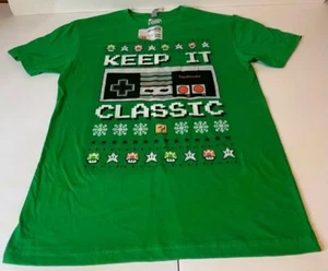 Next Level Apparel Nintendo Keep It Classic Tshirt Womens Junior Sze Small Green - Picture 1 of 8