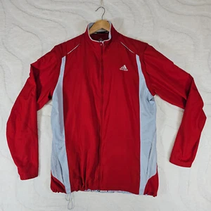 Adidas ClimaProof Supernova Men's Jacket Size Large Red / Grey Lightweight - Picture 1 of 14